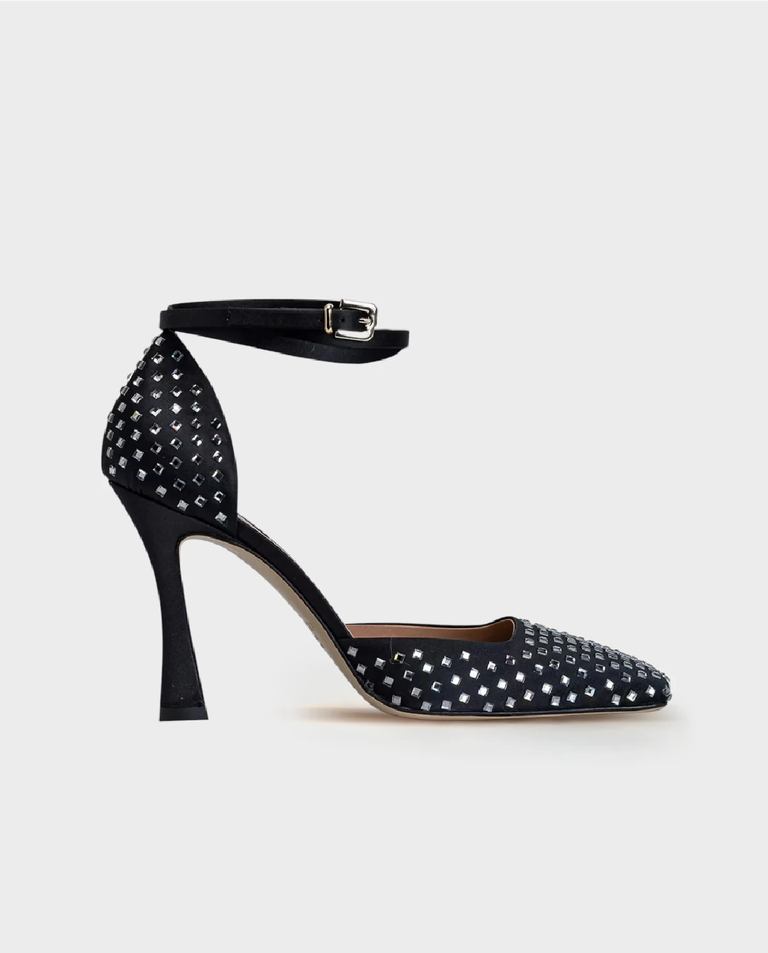 Czarne czółenka na obcasie Fieno