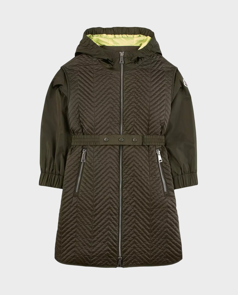 Zielona kurtka z pikowaniem