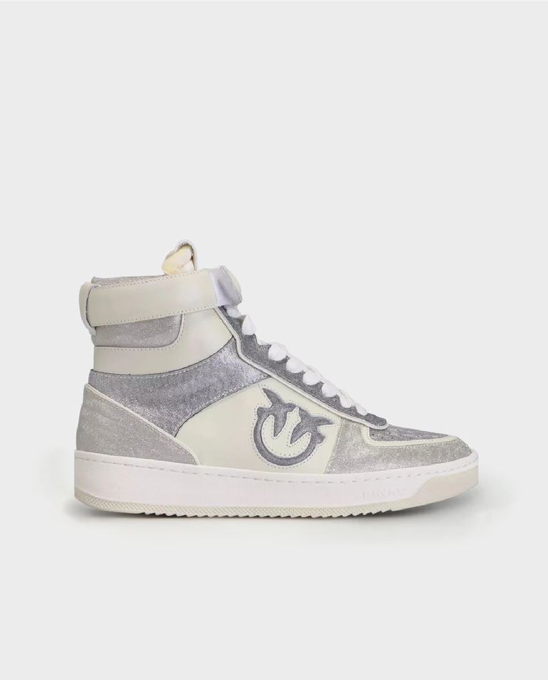 Srebrne sneakersy Occitania High-Top