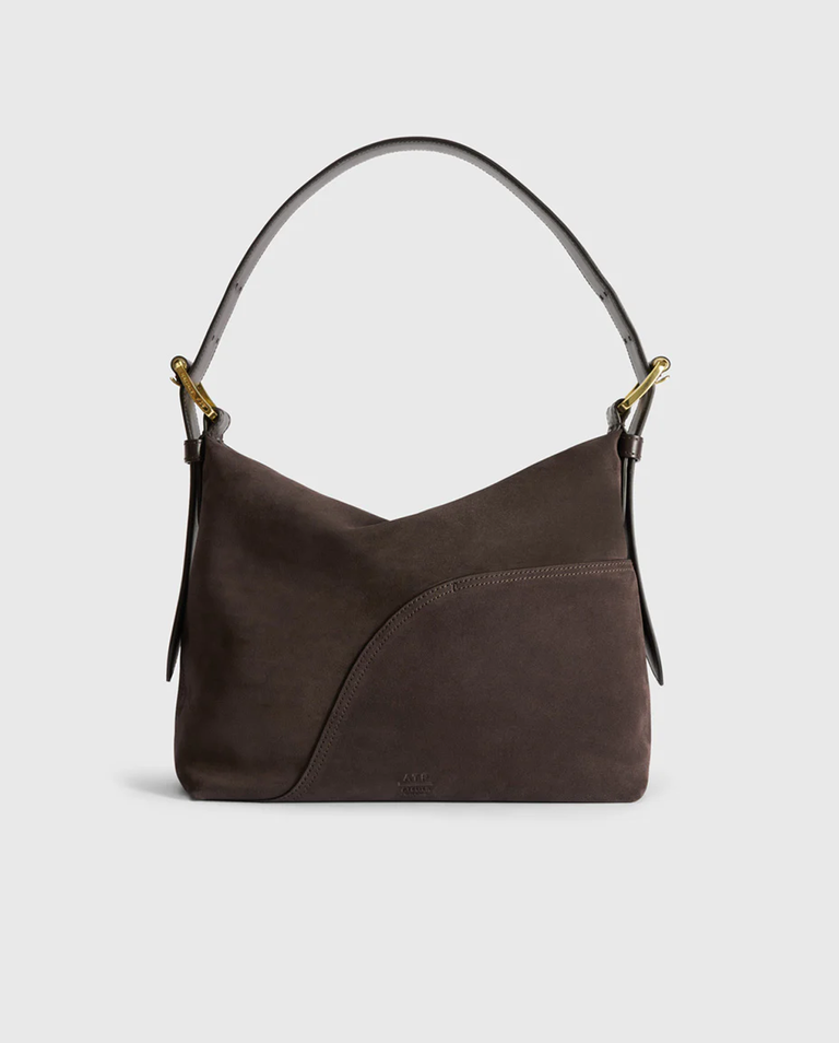 Ciemnobrązowa torebka Bassanina Mini