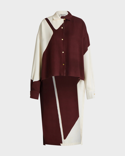 Koszula z printem o asymetrycznym kroju - Image #0