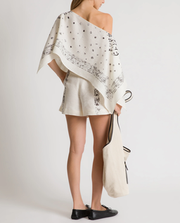 Lniane szorty z printem - Image #2