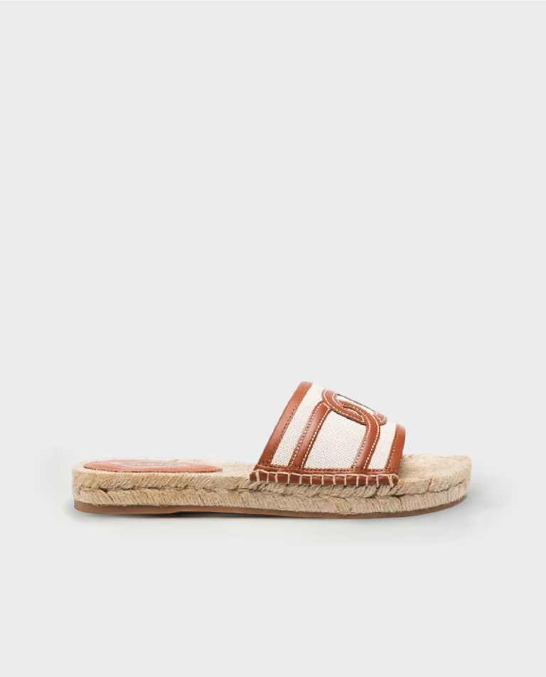 Skórzane klapki z logo