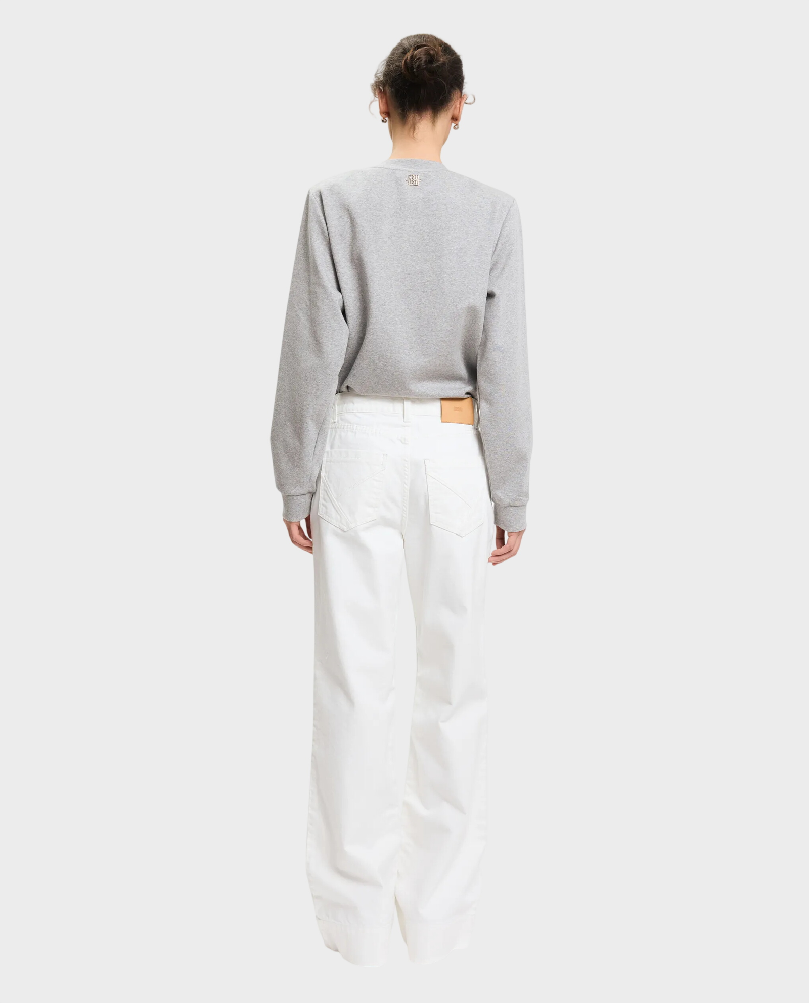 Białe jeansy z szeroką nogawką - Image #3