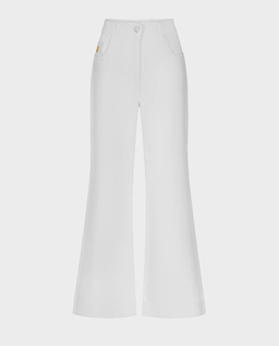 Białe jeansy z szeroką nogawką - Image #1