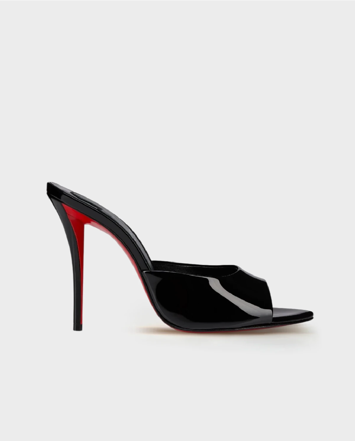 Czarne klapki na szpilce Miss Z 100 - Image #0