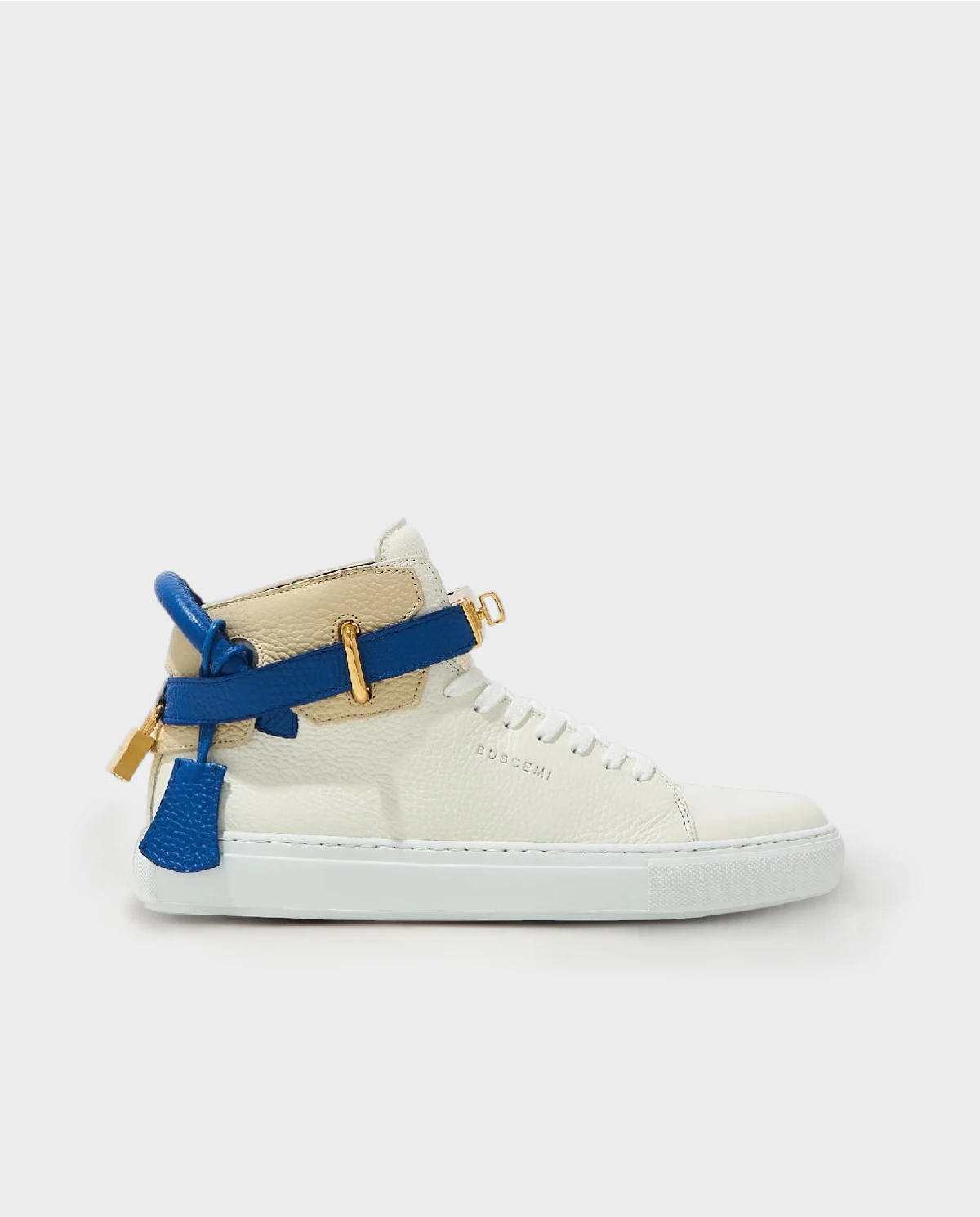 Białe sneakersy ze skóry z logo - Image #0