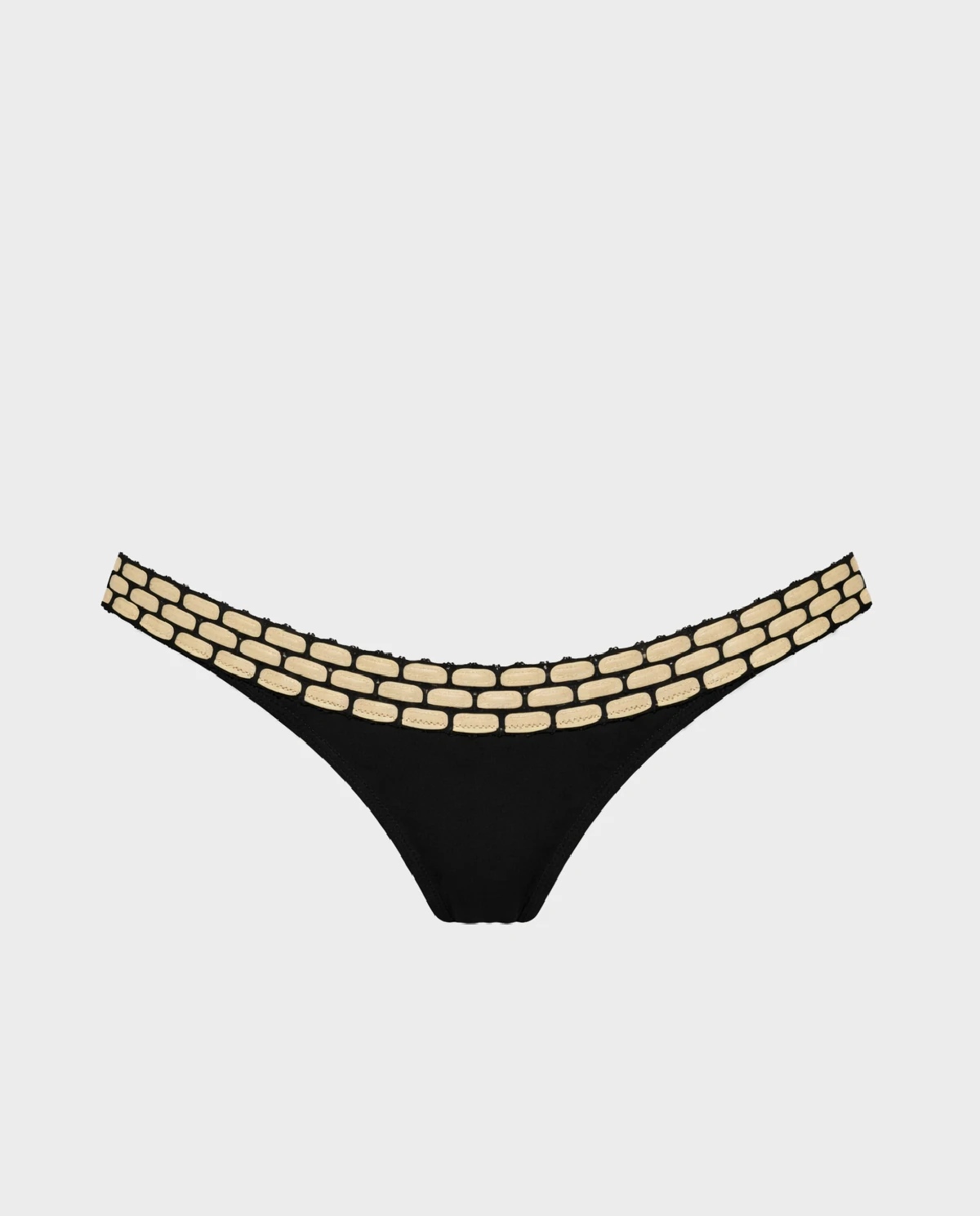Czarny dół od bikini z ozdobnym wzorem Kira - Image #4
