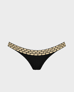 Czarny dół od bikini z ozdobnym wzorem Kira - Image #4