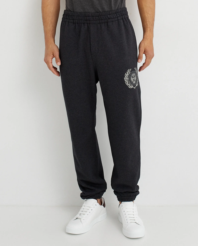 Szare spodnie dresowe z nadrukowanym logo