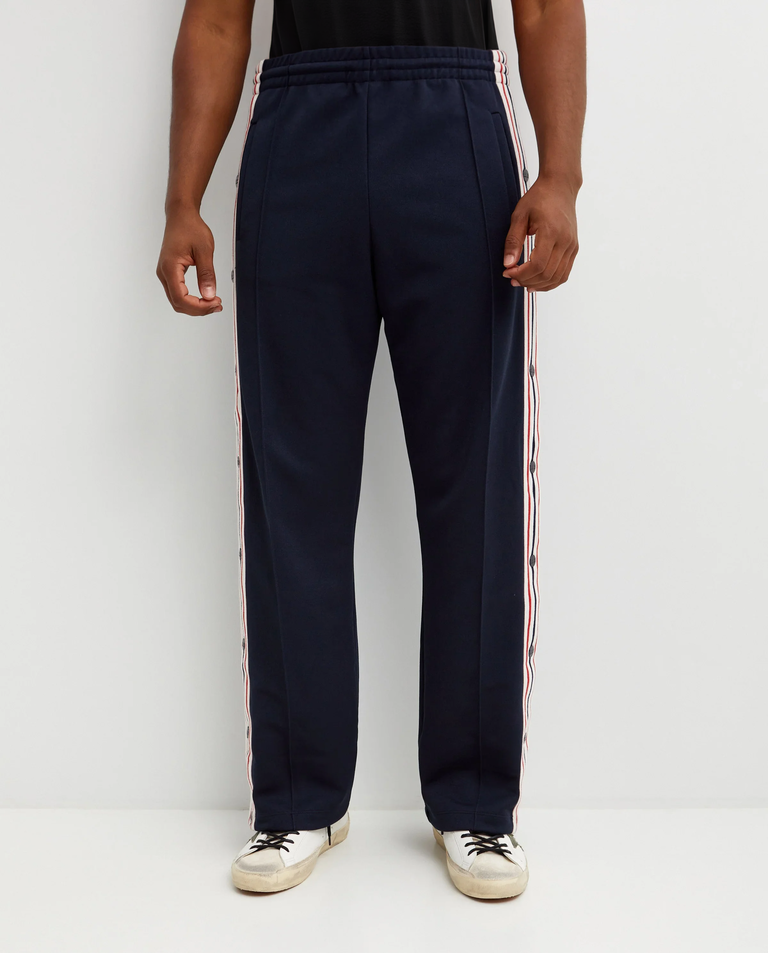 Granatowe spodnie z lampasami