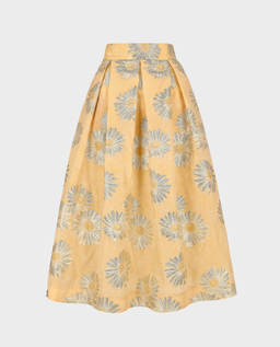 Żółta spódnica w kwiaty Virella - Image #0