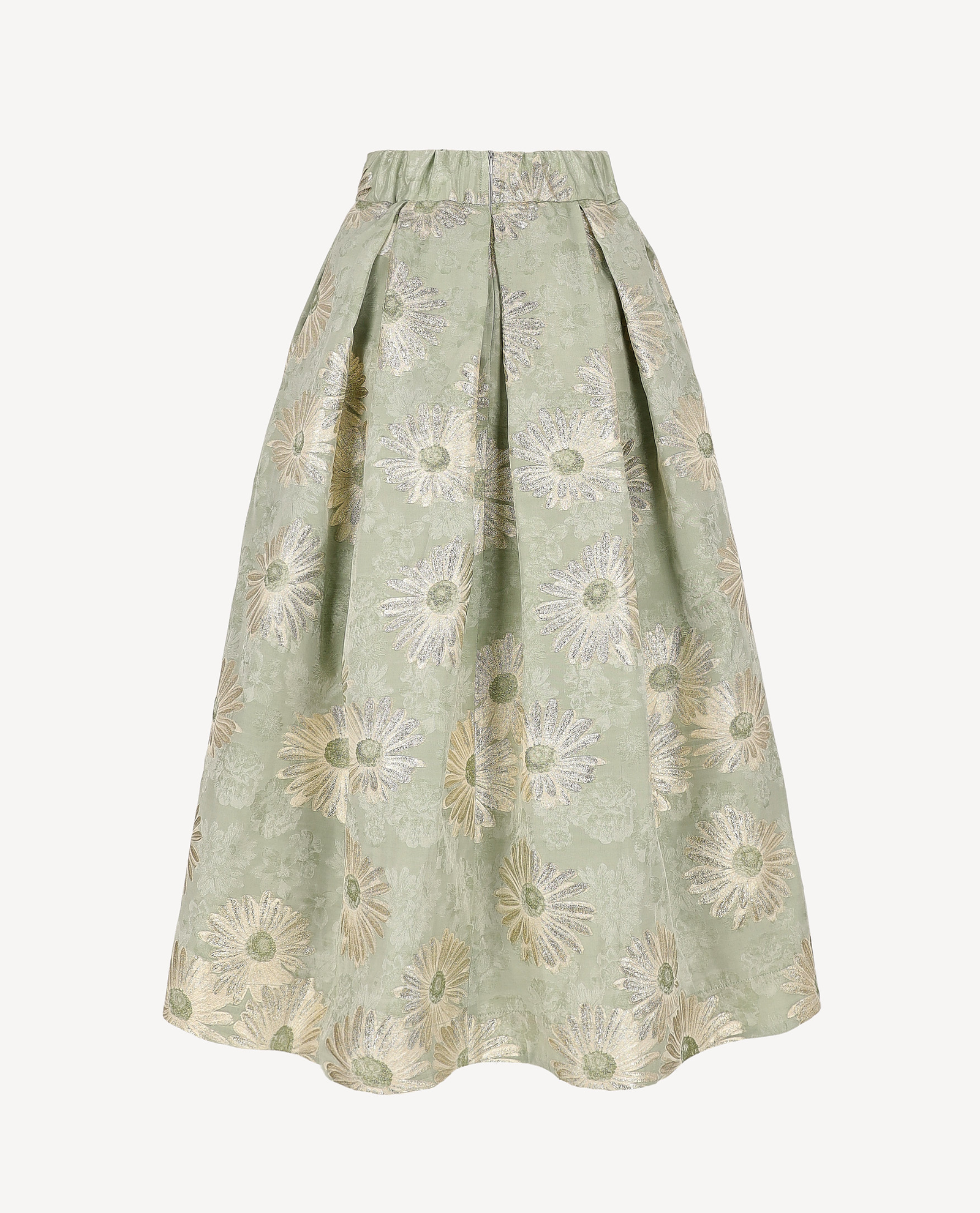Zielona spódnica w kwiaty Virella - Image #1
