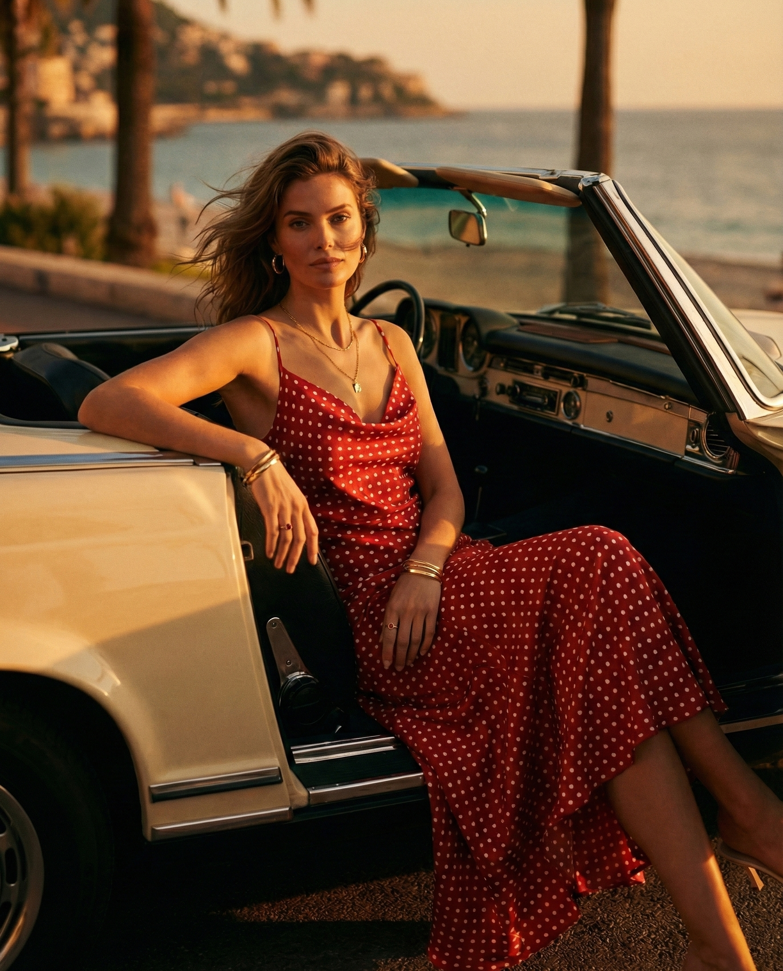 Jedwabna sukienka w groszki SetaBella - Image #1