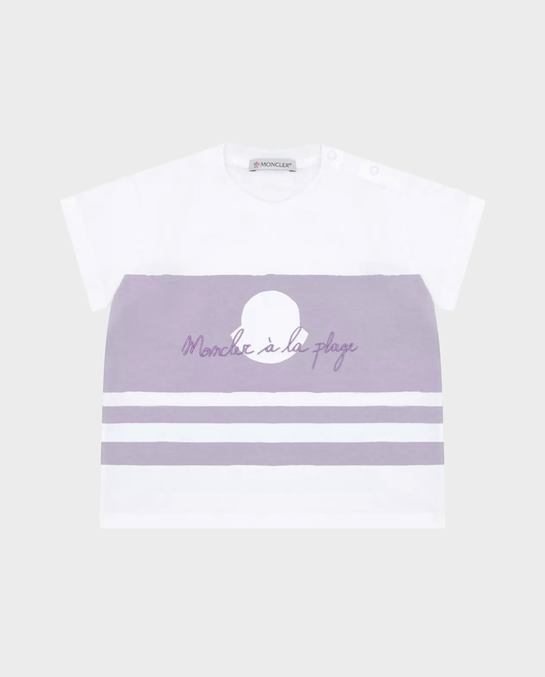 Biała koszulka z haftowanym logo