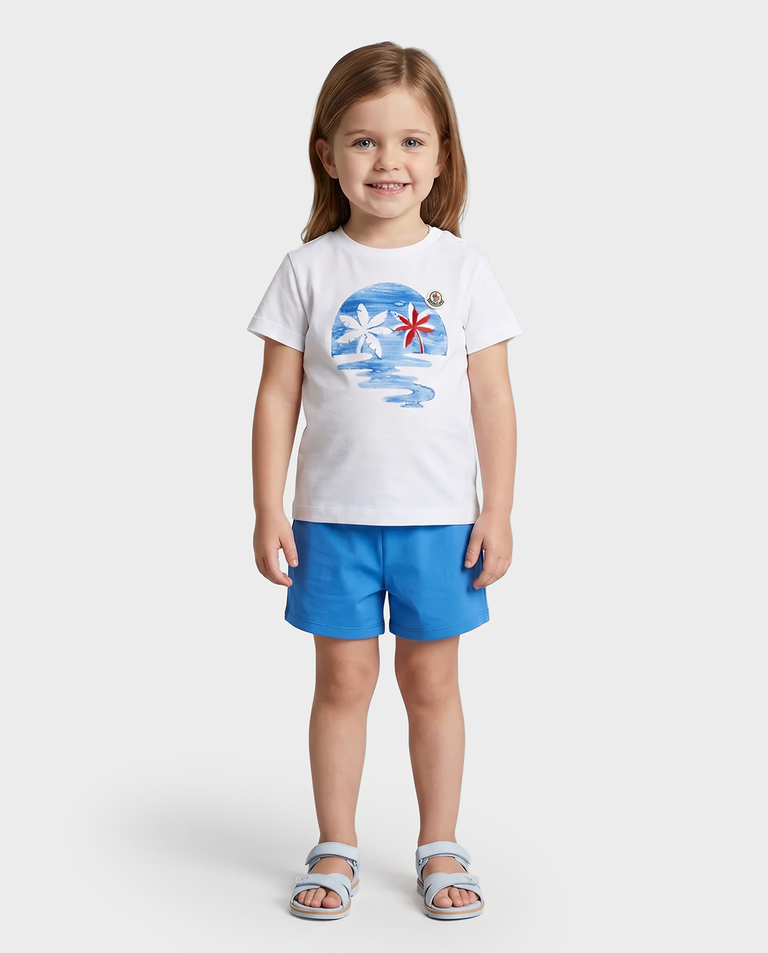 Biała koszulka i spodenki (zestaw)