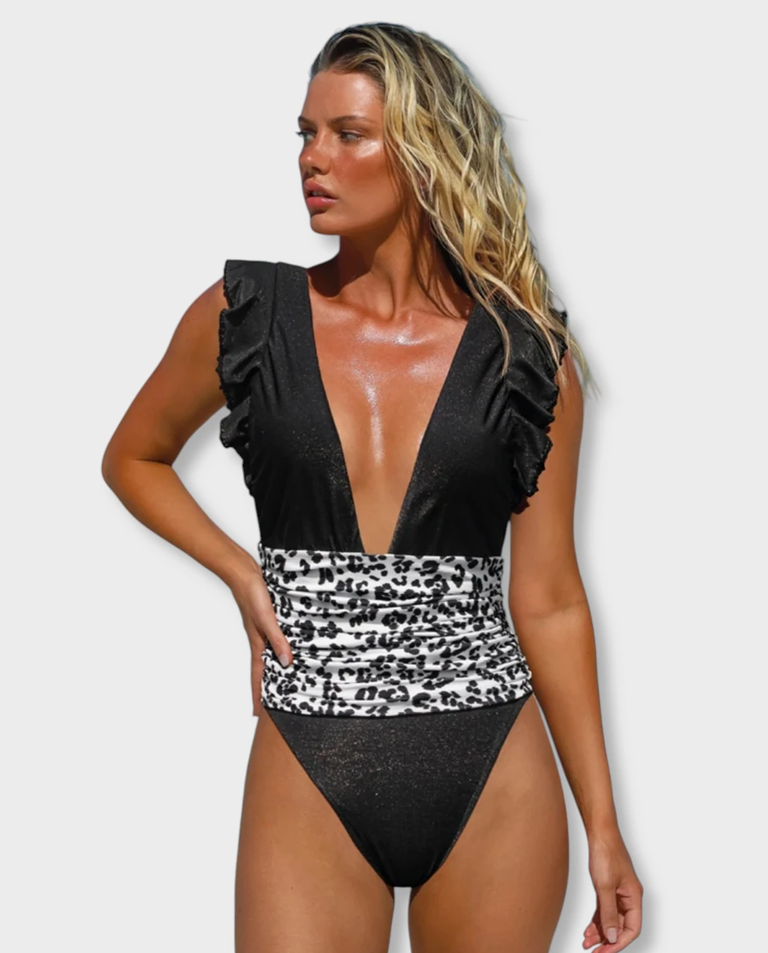 Czarny strój jednoczęściowy Anka