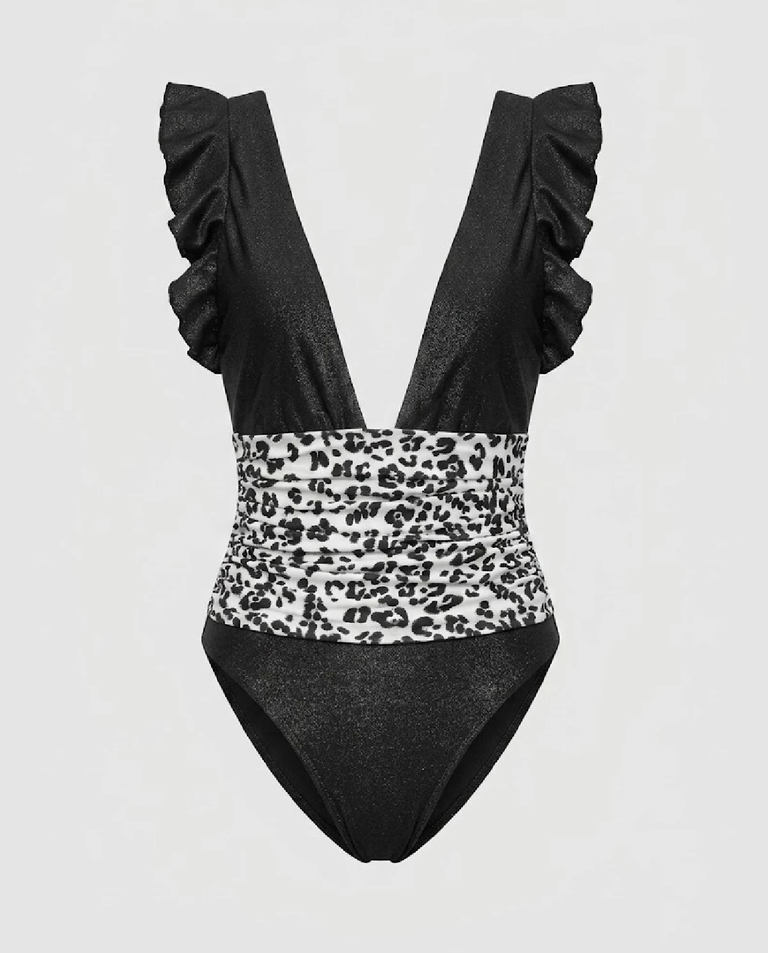 Czarny strój jednoczęściowy Anka