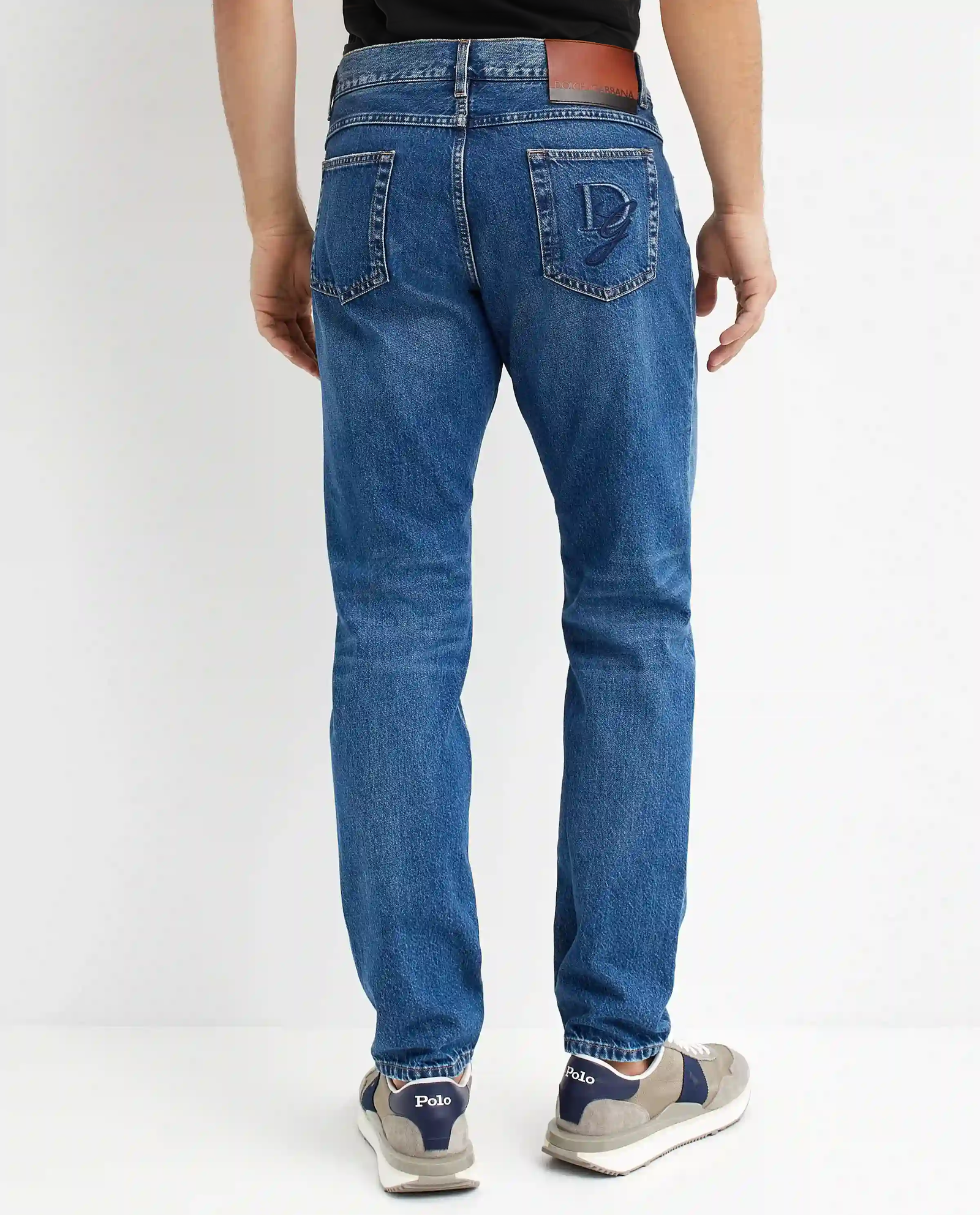 Jeansy slim-fit z  plakietką z logo - Image #2