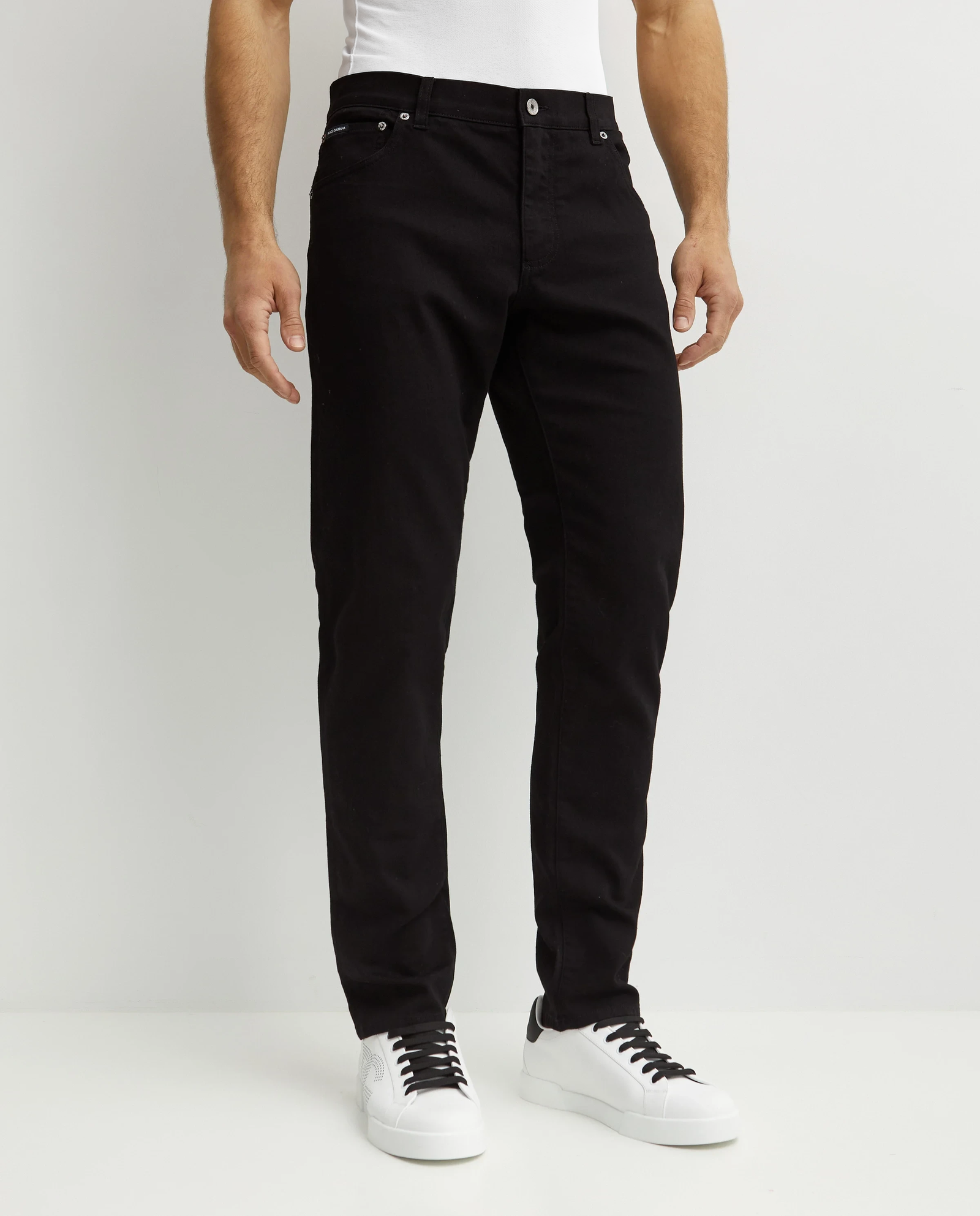 Czarne jeansy Slim Fit ze stretchem - Image #0