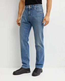 Niebieskie jeansy z logo - Image #0