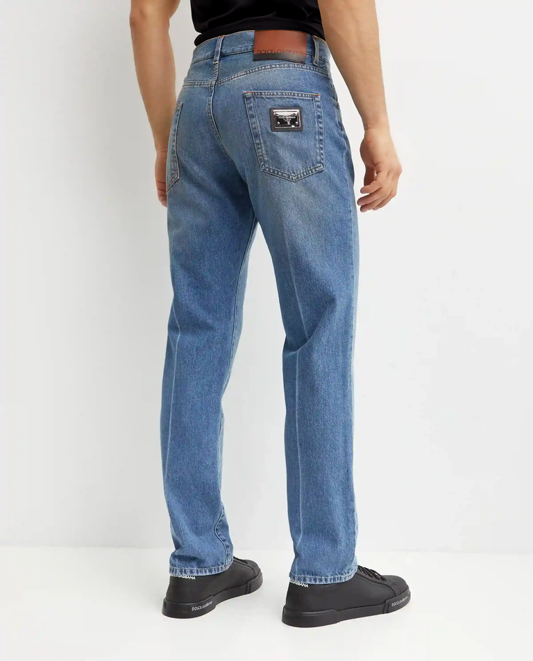 Niebieskie jeansy z logo - Image #3