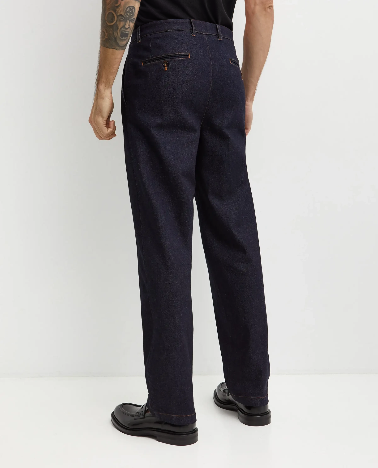 Granatowe jeansy Chino Regular Fit - Image #2