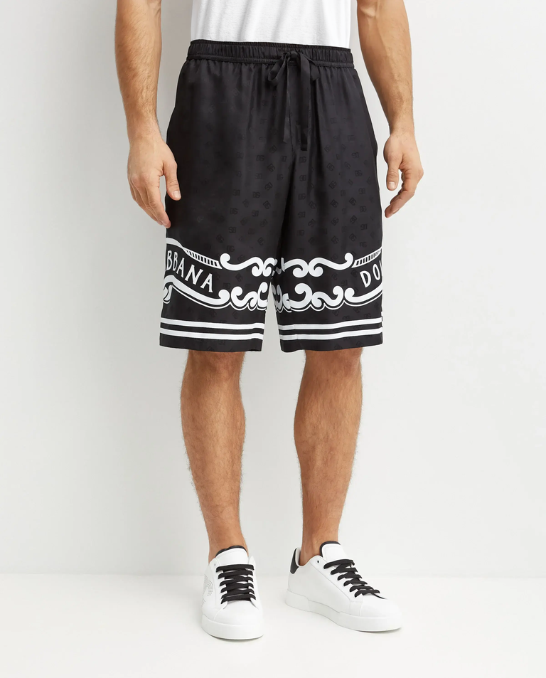 Jedwabne spodenki z logo