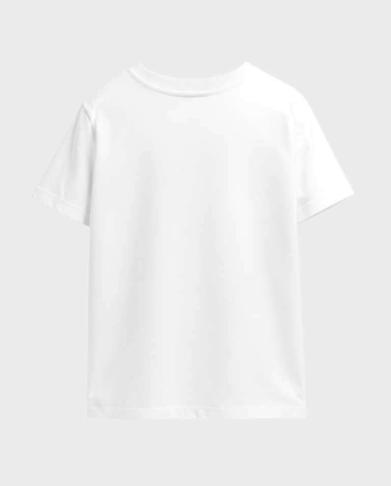 Biała koszulka z kolorowym logo - Image #3