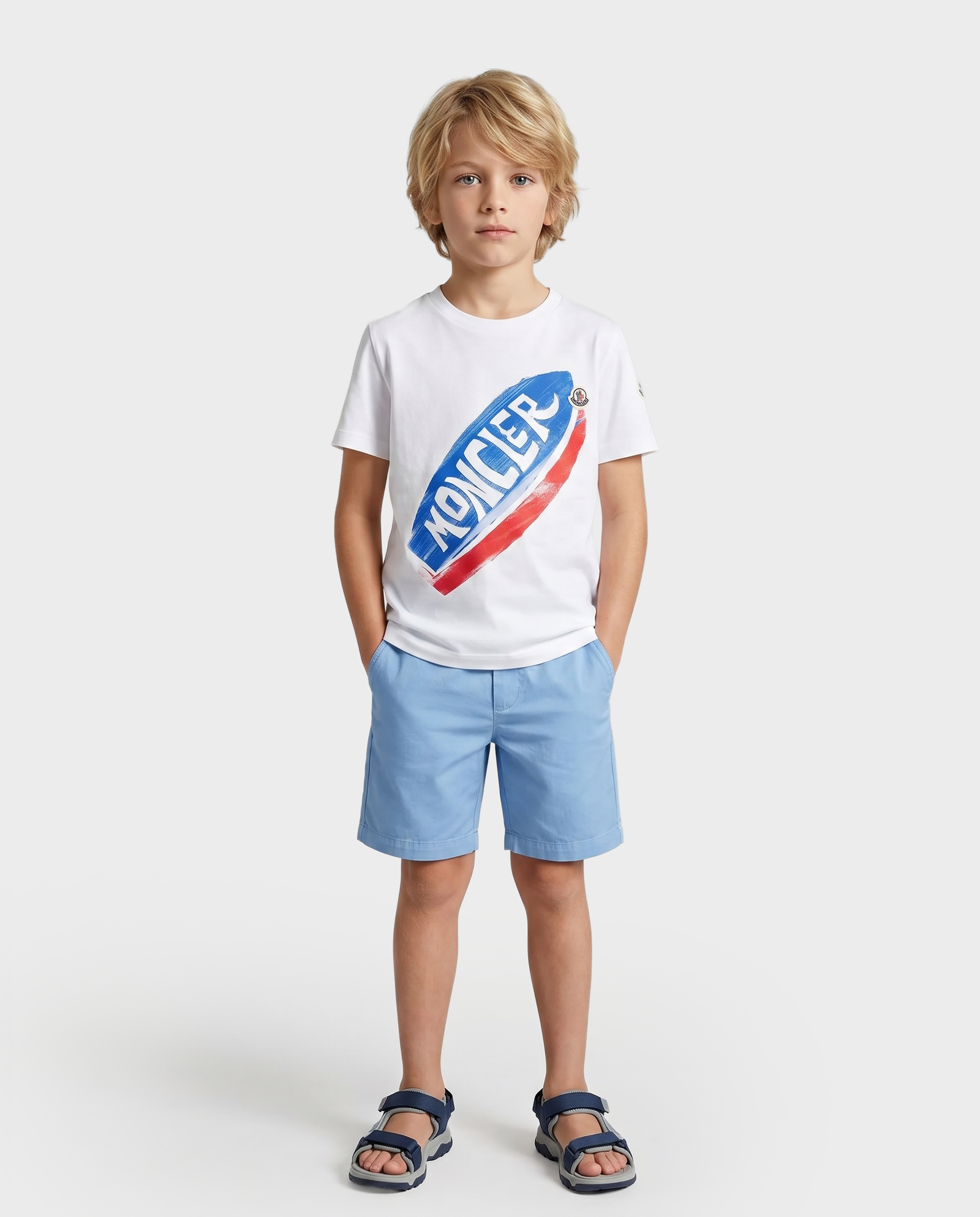 Biała koszulka z kolorowym logo - Image #2