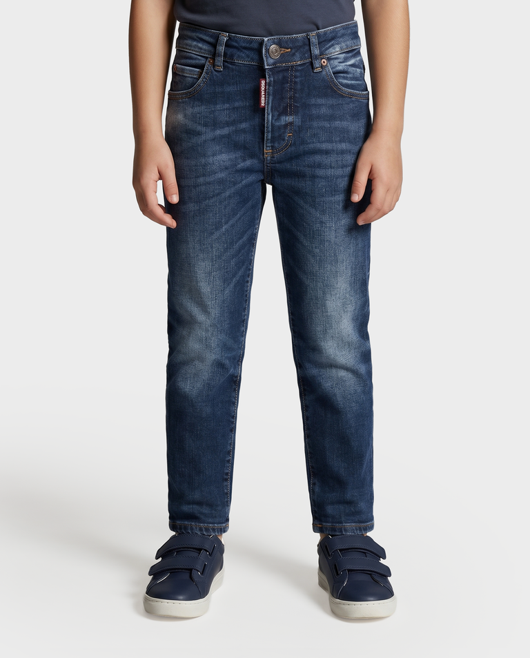 Niebieskie jeansy z przetarciami 6-16 lat