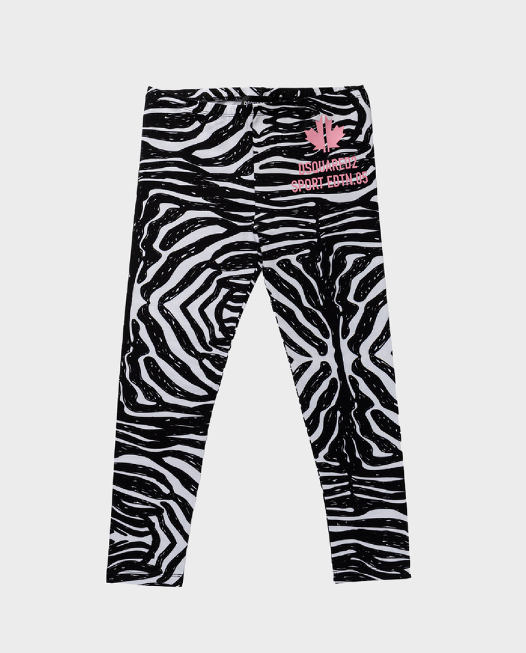 Leginsy w paski zebry 4-16 lat