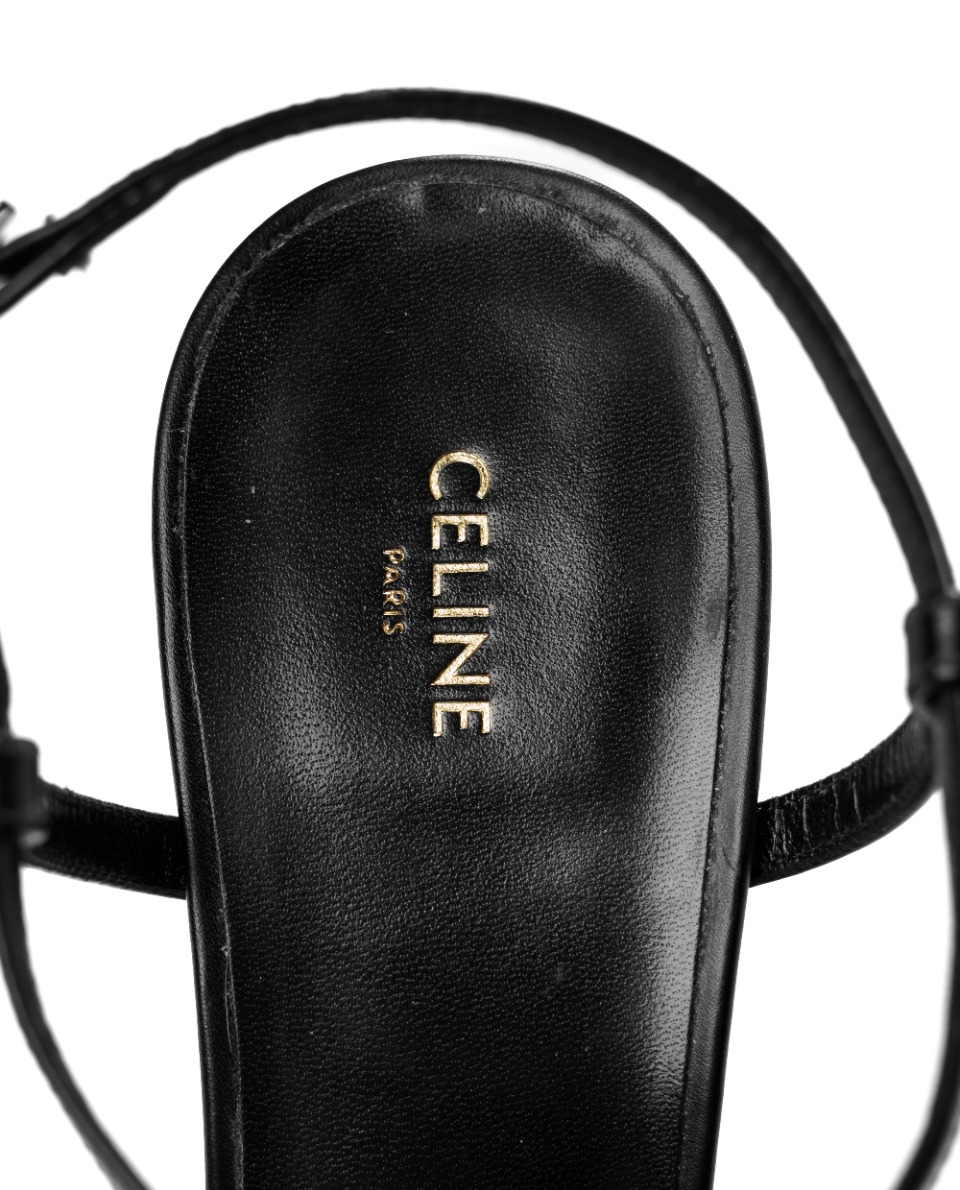 Czarne sandały na szpilce Celine Triomphe - Image #3