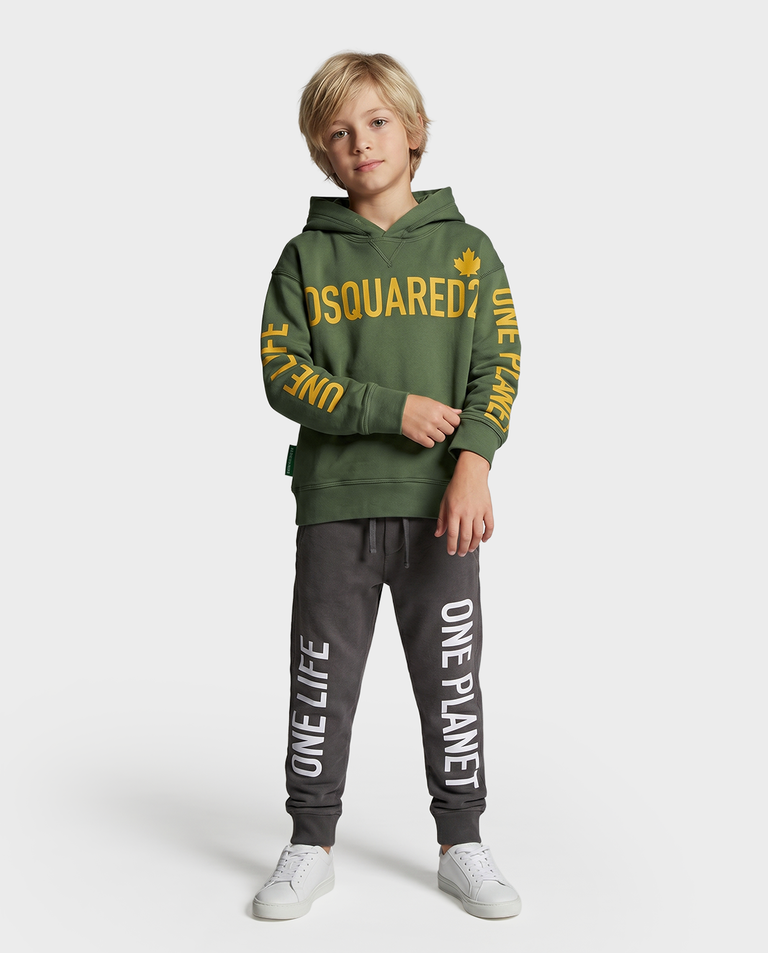 Zielona bluza z kapturem i logo - Image #2
