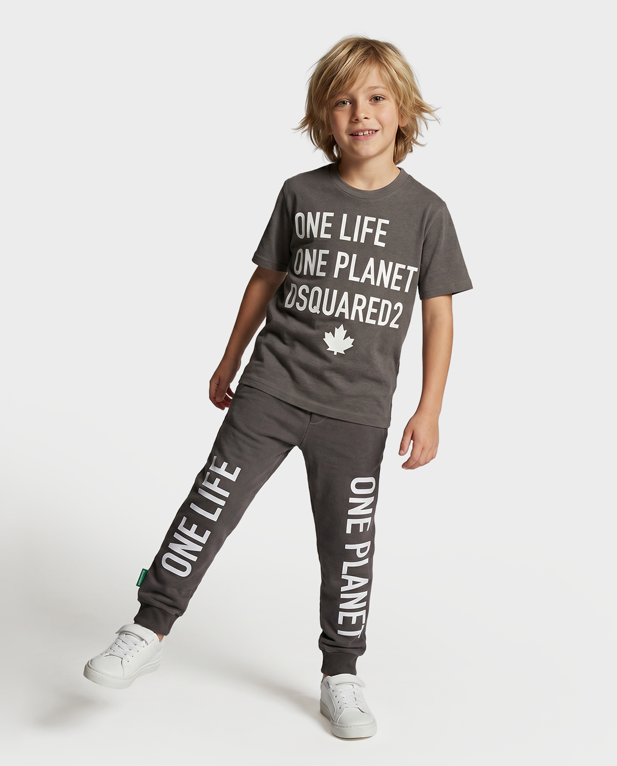 Bawełniane spodnie dresowe z nadrukiem - Image #2