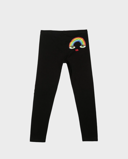 Czarne legginsy z nadrukiem i logo - Image #3