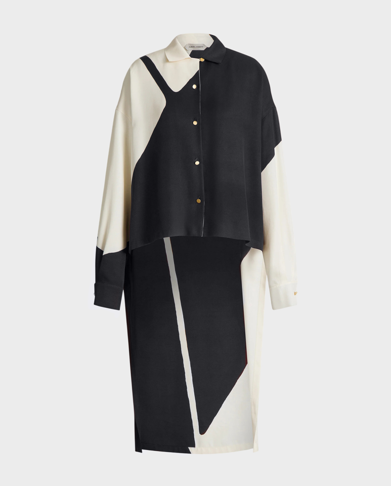 Koszula z printem o asymetrycznym kroju - Image #0