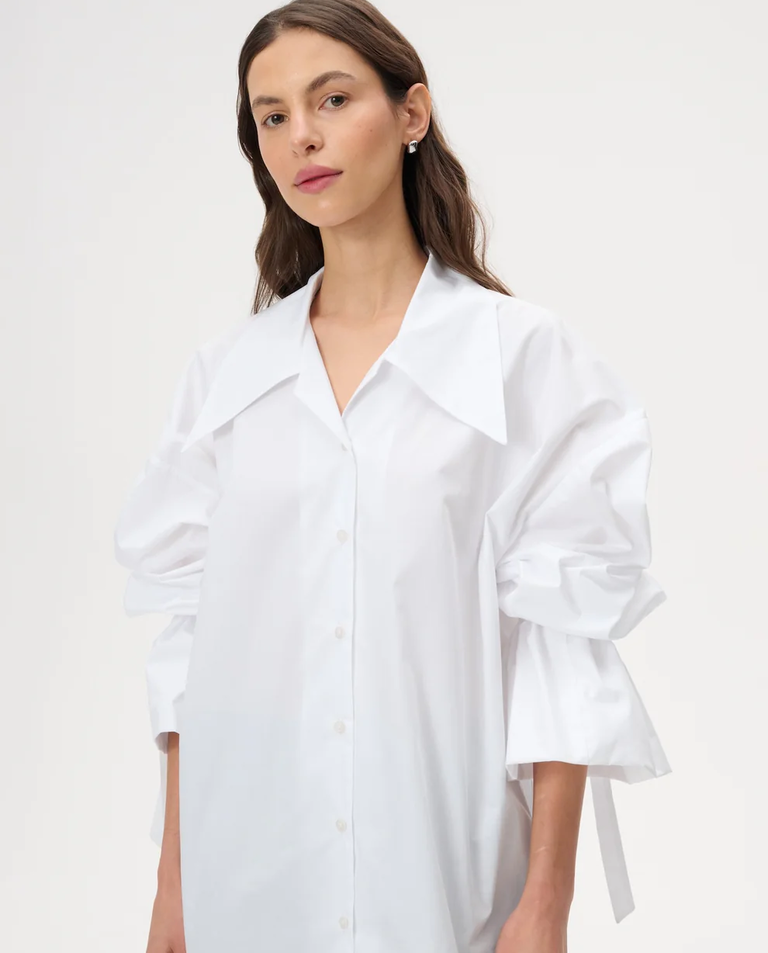 Biała koszula z bawełny Rosa - Image #2