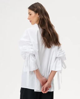 Biała koszula z bawełny Rosa - Image #1