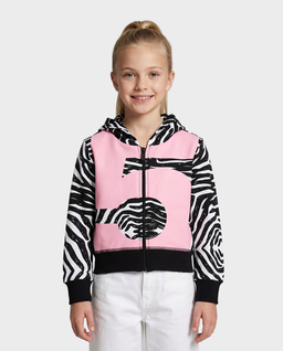 Bluza z kapturem w print zebry - Image #0