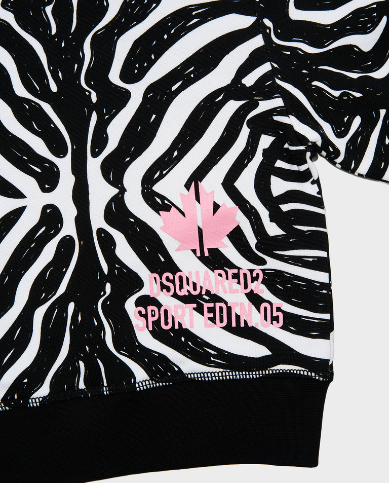 Bluza z kapturem w print zebry - Image #5