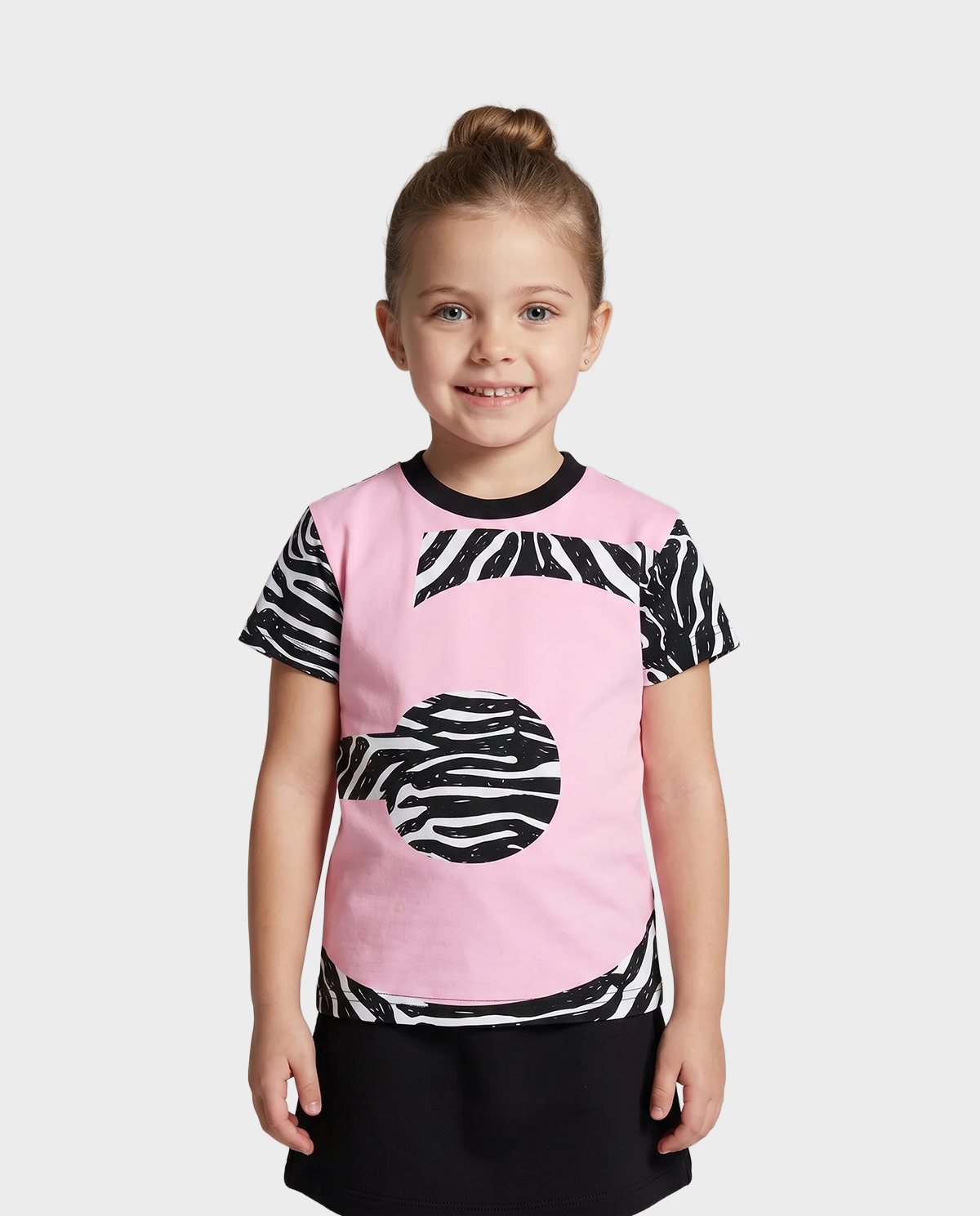 T-shirt w print zebry 4-16 lat - Image #0