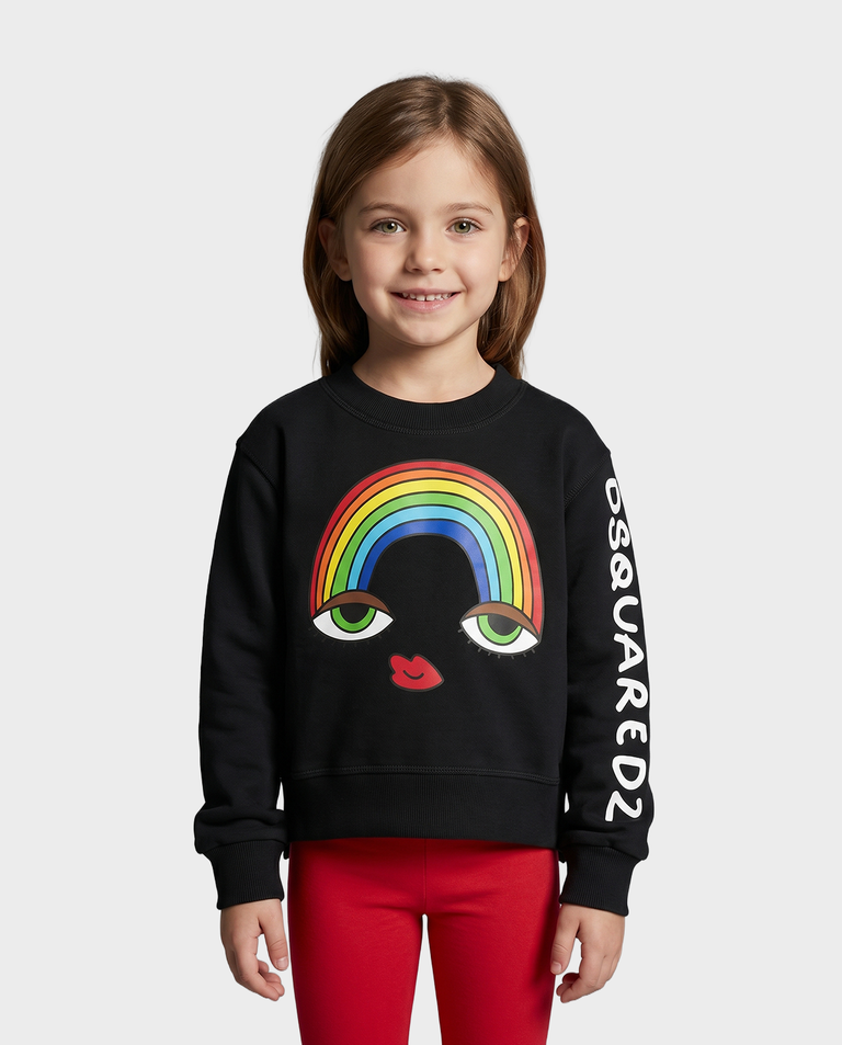 Czarna bluza z kolorowym nadrukiem