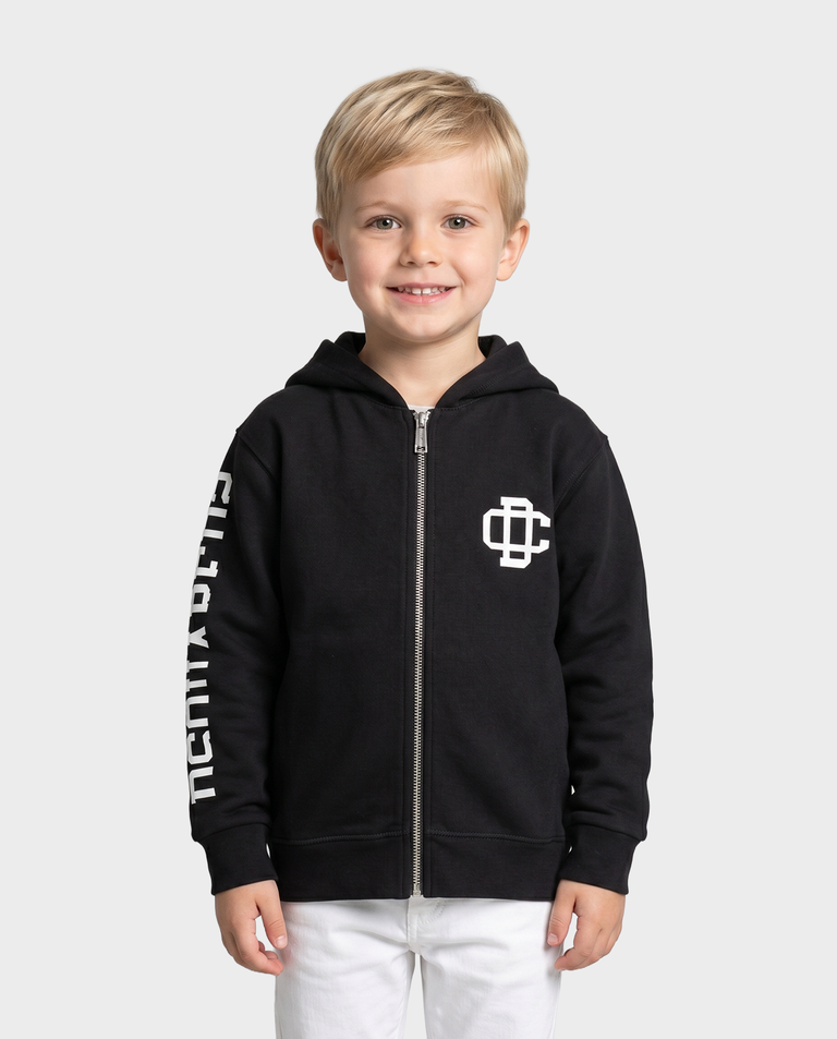 Rozpinana czarna bluza z kapturem