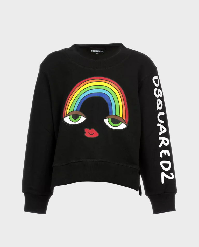 Czarna bluza z kolorowym nadrukiem