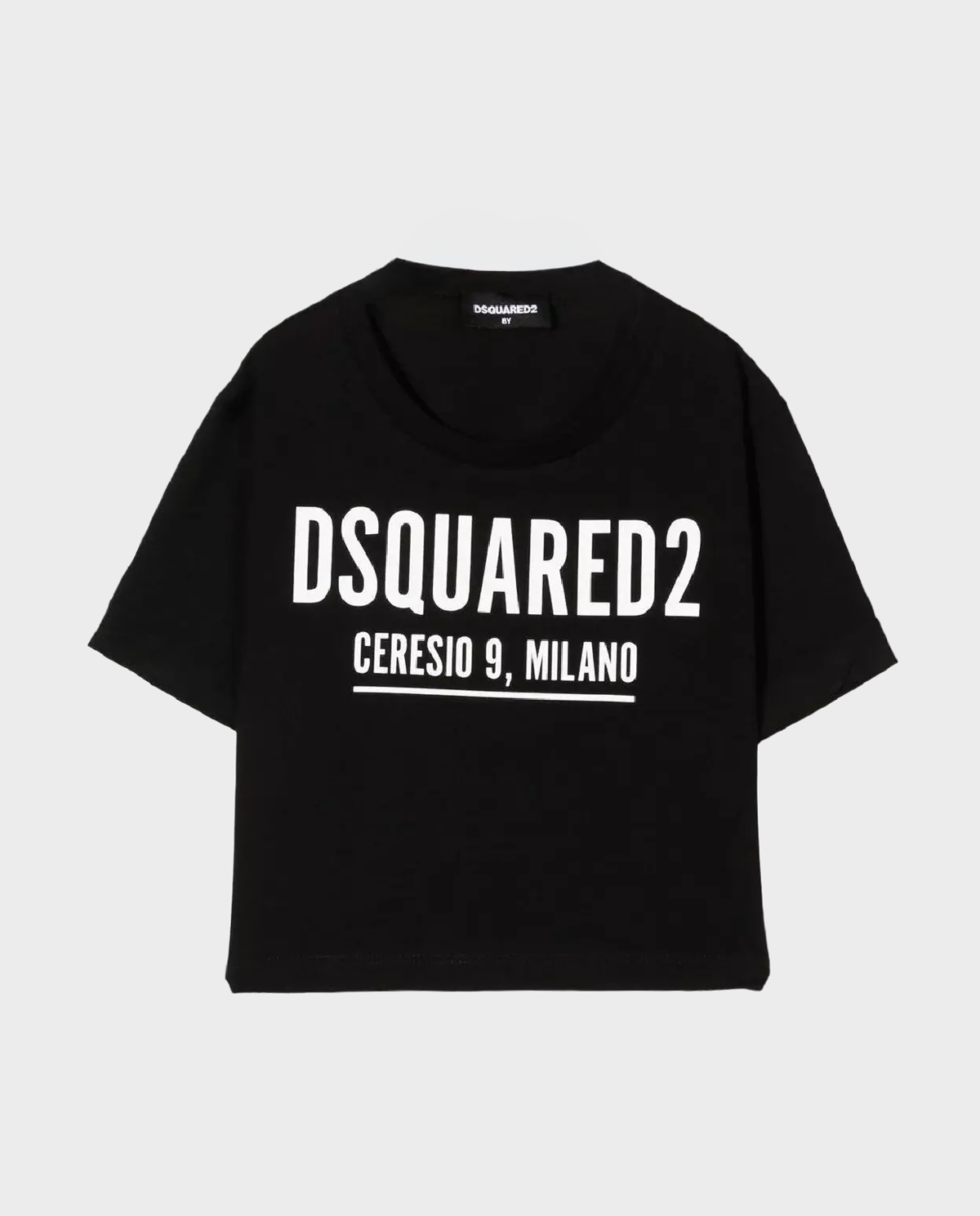 Czarna bawełniana koszulka z nadrukiem - Image #1