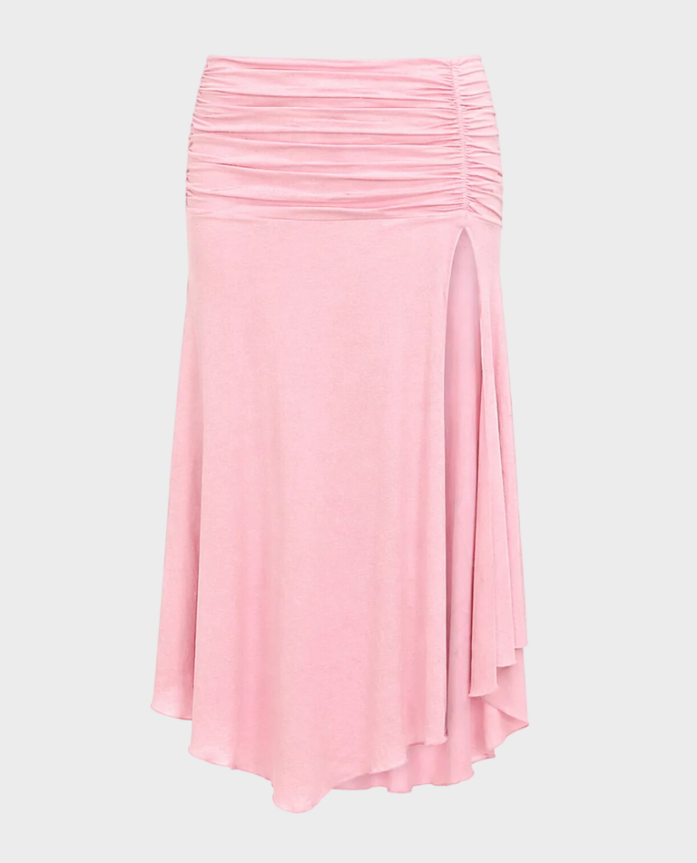 Różowa spódnica z rozcięciem Tessa