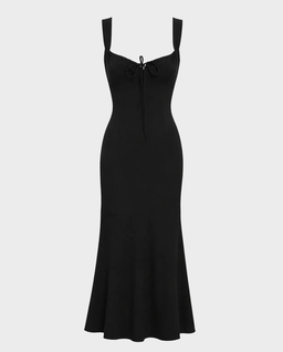 Czarna midi sukienka Kaia - Image #0