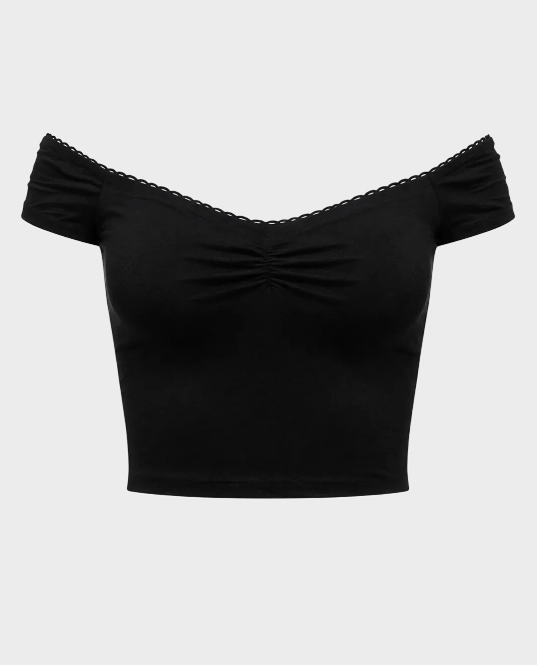 Czarny crop top Lorrine - Image #0