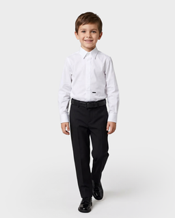 Biała bawełniana koszula z logo - Image #2